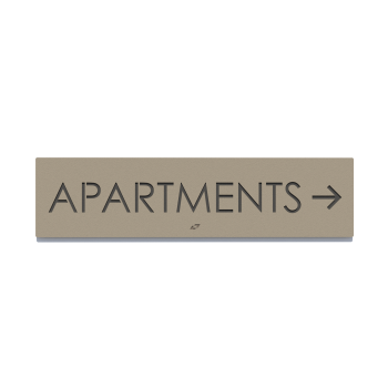 APARTMENTS  Directional Sign - Γκρι Ανοιχτό Σαγρέ|#|Μαύρο Σαγρέ|#|Λευκό Σαγρέ|#|Γκρι Σαγρέ|#|Μπλε Σαγρέ|#|Καφέ Σαγρέ|#|Χρυσό Γυαλιστερό|#|Μπρονζέ|#|Γκρι Μπεζ Σαγρέ|#|Μπεζ Σαγρέ